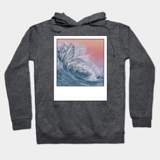 Wave with a Peach Coloured Sky in a frame Hoodie